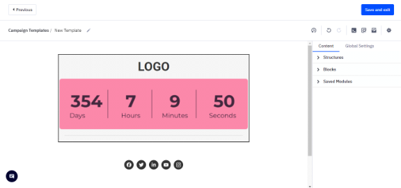 Previewing countdown timer in ActiveCampaign