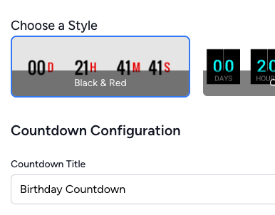 Design Countdown